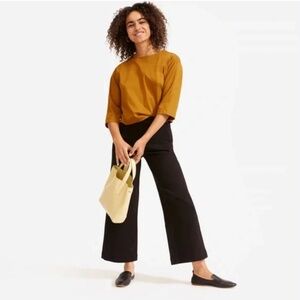 Everlane Black Wide Leg Cropped Pants